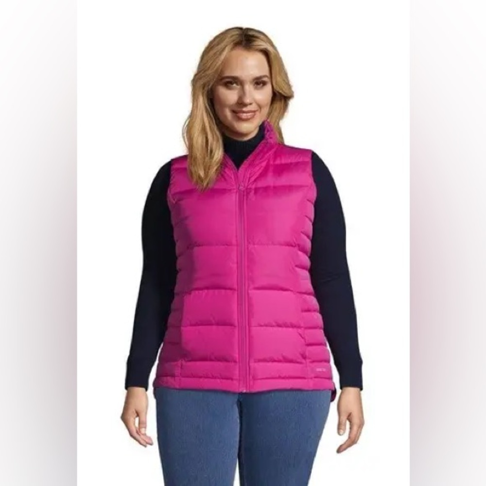 Lands’ End Down Puffer Vest Verbena 2X